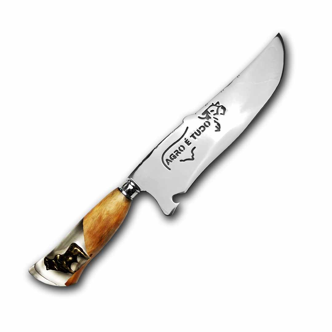 Faca Churrasco Artesanal 10" Boi 02
