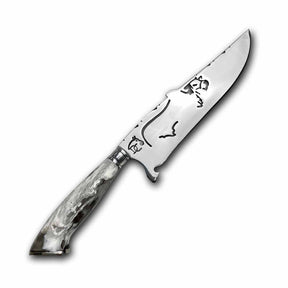 Faca Churrasco Artesanal 8" Boi Agro