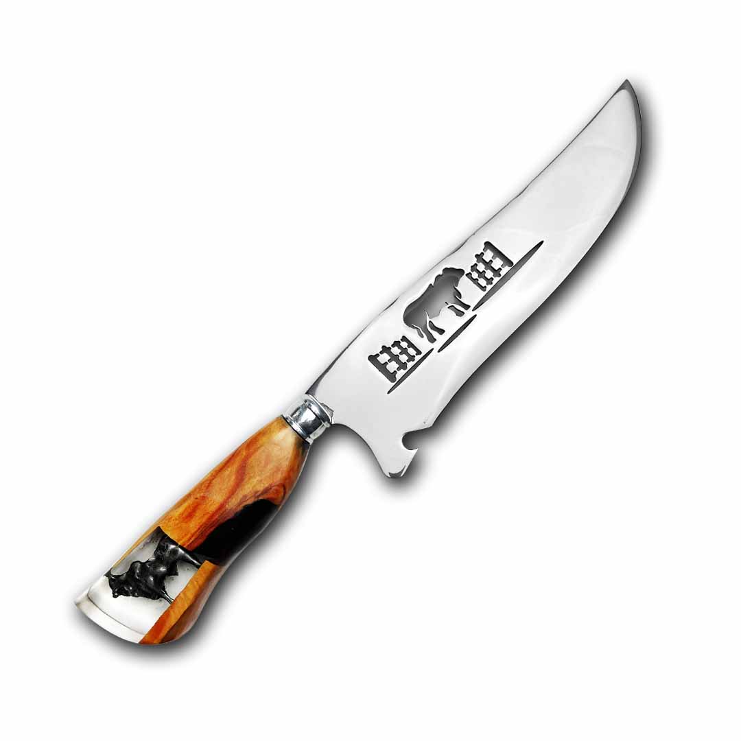 Faca Churrasco Artesanal 10" Boi Agro 01